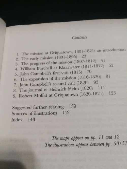 THE MISSION AT GRIQUATOWN 1801 - 1821 Edited by KAREL SCHOEMAN an anthology