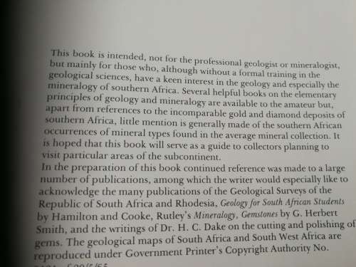 GEMS MINERALS AND ROCKS IN SOUTHERN AFRICA J R McIVER  ( Geology )