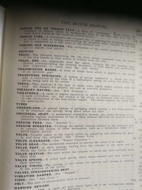 THE MOTOR MANUAL  Twenty - Ninth Edition  ( published around 1937 )