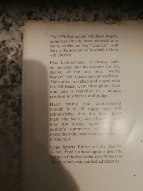 ALL BLACK-ED OUT FRED LABUSCHAGNE ( All Blacks Rugby 1970 )