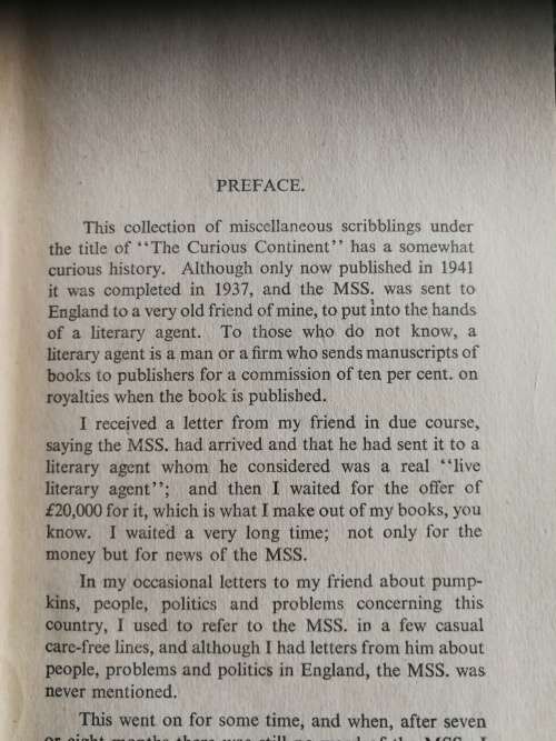 THE CURIOUS CONTINENT and OTHER STORIES by LEONARD FLEMMING 1945