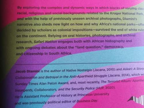 SAFARI NATION A Social History of The Kruger National Park JACOB DLAMINI KNP