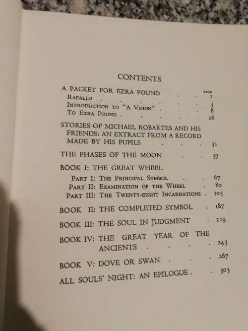 A VISION by W B YEATS A Reissue with the Author`s Final Revisions Third Printing 1969