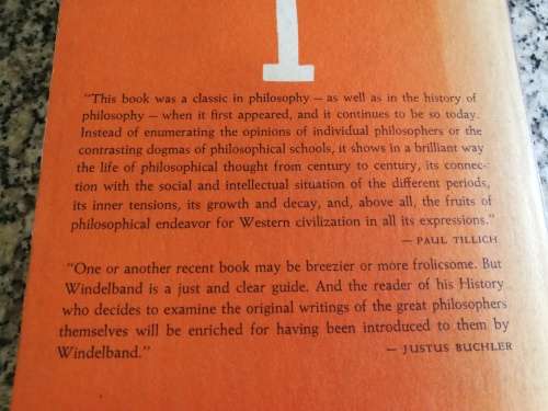 WILHELM WINDELBAND 1 A HISTORY OF PHILOSOPHY Greek Roman Medieval