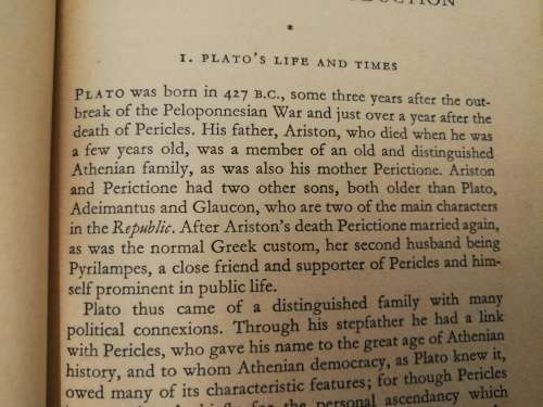 PLATO THE REPUBLIC Translated by H D P LEE The Penguin Classic 1961 ( Softcover )