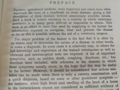 HANDBOOK ON STOCK DISEASES MONNIG VELDMAN (  farming livestock agriculture )