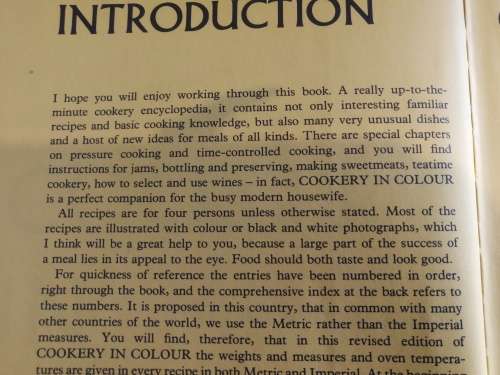 COOKERY IN COLOUR A Picture Encyclopedia for every occasion MARGUERITE PATTEN 1977 recipes cooking