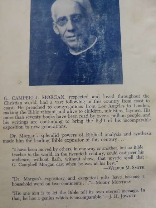 Reserved for Warmul THE WESTMINSTER PULPIT The Preaching of G CAMPBELL MORGAN VOLUMES 1 TO 10