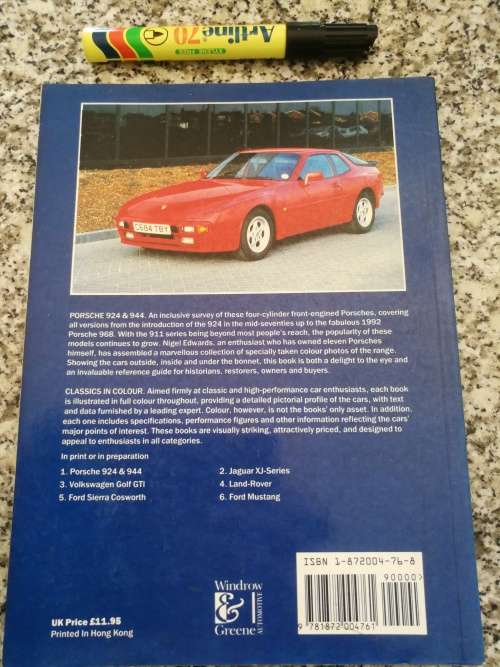 2 BOOKS PORSCHE 924 928 944 968 DAVID VIVIAN Plus PORSCHE 924 and 944 NIGEL EDWARDS