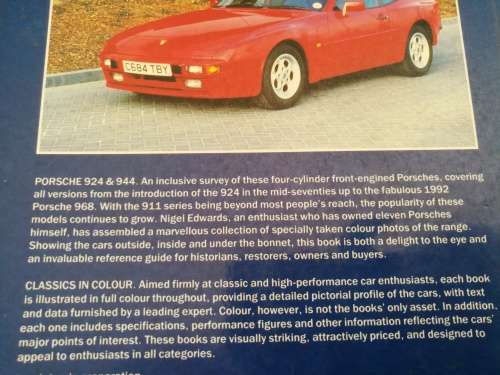 2 BOOKS PORSCHE 924 928 944 968 DAVID VIVIAN Plus PORSCHE 924 and 944 NIGEL EDWARDS