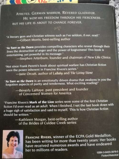 3 FRANCINE RIVERS 3 Books MARK of the LION SERIES  TRILOGY Books 1 2 and 3 ( complete )