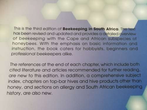 BEEKEEPING IN SOUTH AFRICA Edited M F JOHANNSMEIER Plant Protection Research Institute Bee keeping