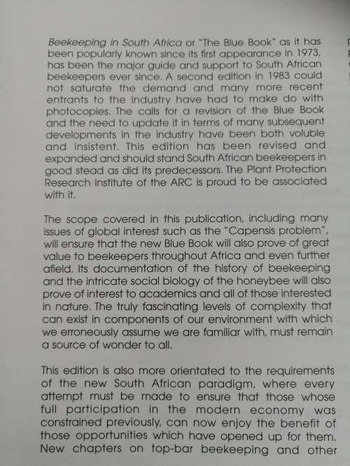 BEEKEEPING IN SOUTH AFRICA Edited M F JOHANNSMEIER Plant Protection Research Institute Bee keeping