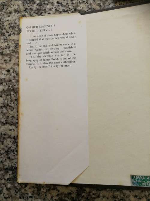 Reserved for Sea Lun ON HER MAJESTY`S SECRET SERVICE IAN FLEMING