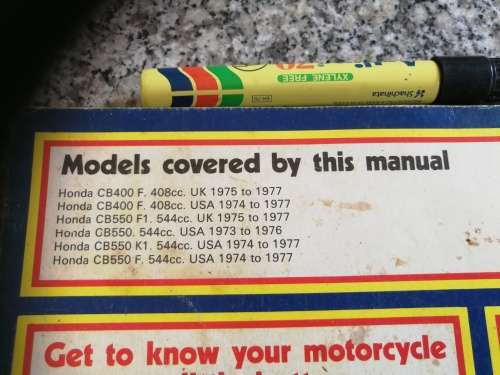 HONDA CB 400 & CB 550 FOURS MOTORCYCLE 1973 TO 1977 HAYNES OWNERS WORKSHOP MANUAL