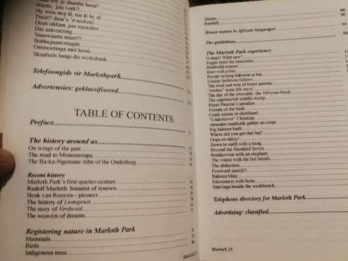 MARLOTH 1977 - 2002 25 JACQUES de VILLIERS English and Afrikaans ( Lowveld region of Mpumalanga