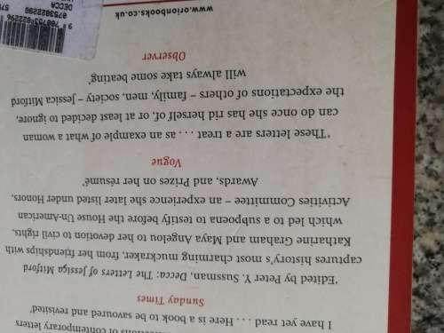 DECCA THE LETTERS OF JESSICA MITFORD EDITED BY PETER Y SUSSMAN