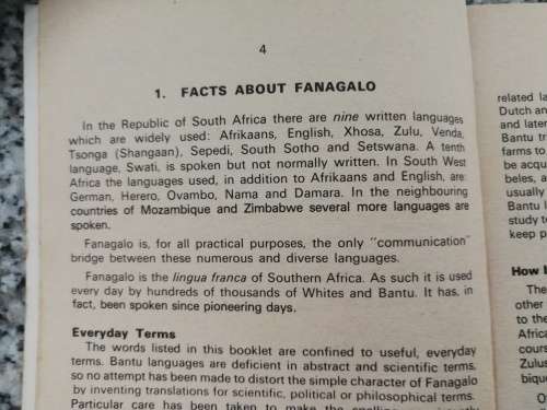 FANAGALO Phrase Book Grammar and Dictionary J D BOLD Eleventh Ed.1981 Revised Enlarged ( languages )