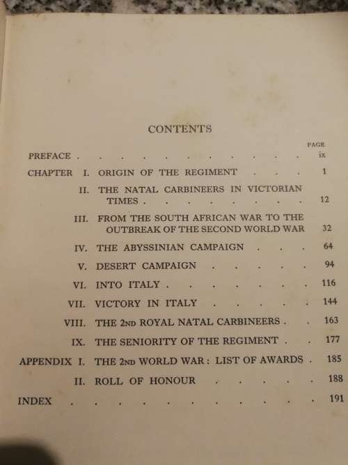 CARBINEER The History of the Royal Natal Carbineers by ALAN F HATTERSLEY Limited  Edition