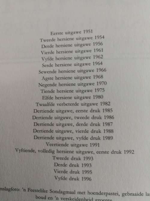 KOOK EN GENIET S L A de VILLIERS VOLEDIGE HERSIENE UITGAWE