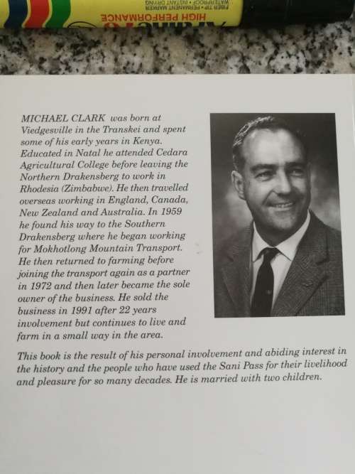 THE SAGE OF THE SANI PASS and MOKHOTLONG by MICHAEL CLARK ( Drakensberg - like new  )