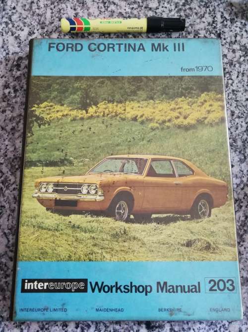 FORD CORTINA Mk 111 from 1970 INTEREUROPE WORKSHOP MANUAL 203
