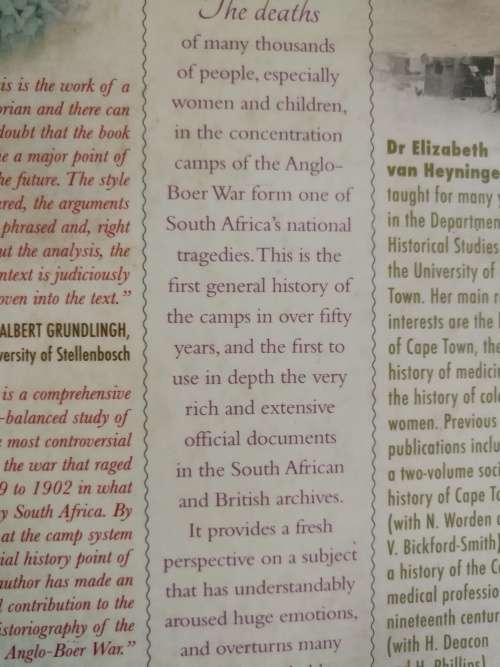 THE CONCENTRATION CAMPS OF THE ANGLO BOER WAR A Social History ELIZABETH van HEYNINGEN