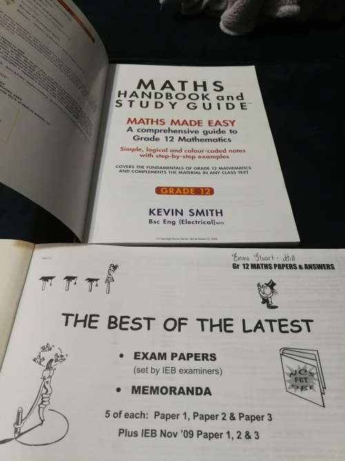 2 Books , MATHS HANDBOOK and STUDY GUIDE GRADE 12 KEVIN SMITH + GR 12 MATHEMATICS THE ANSWER SERIES