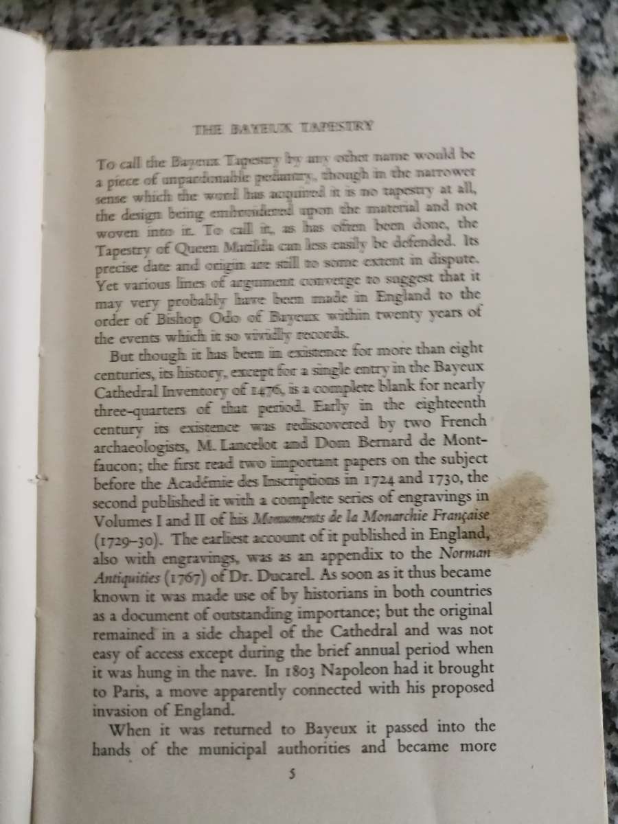 THE BAYEVX TAPESTRY BY ERIC MACLAGAN 1945  English history