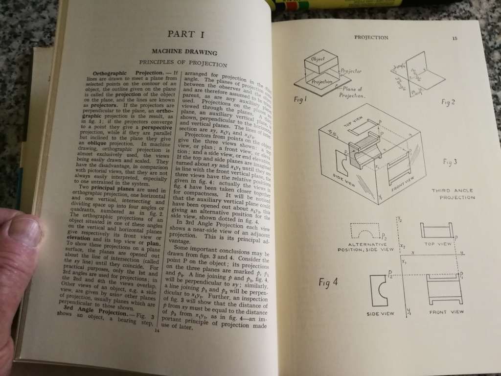 MACHINE DRAWING AND DESIGN W ABBOTT Seventh Edition 1960  ( technical drawing )