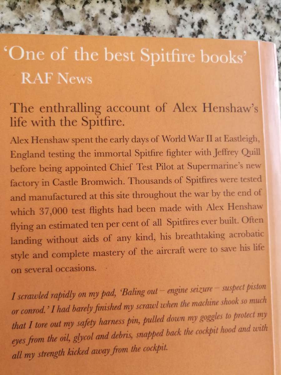 SIGH FOR A MERLIN TESTING THE SPITFIRE ALEX HENSHAW (  WORLD WAR TWO ) aircraft aviation