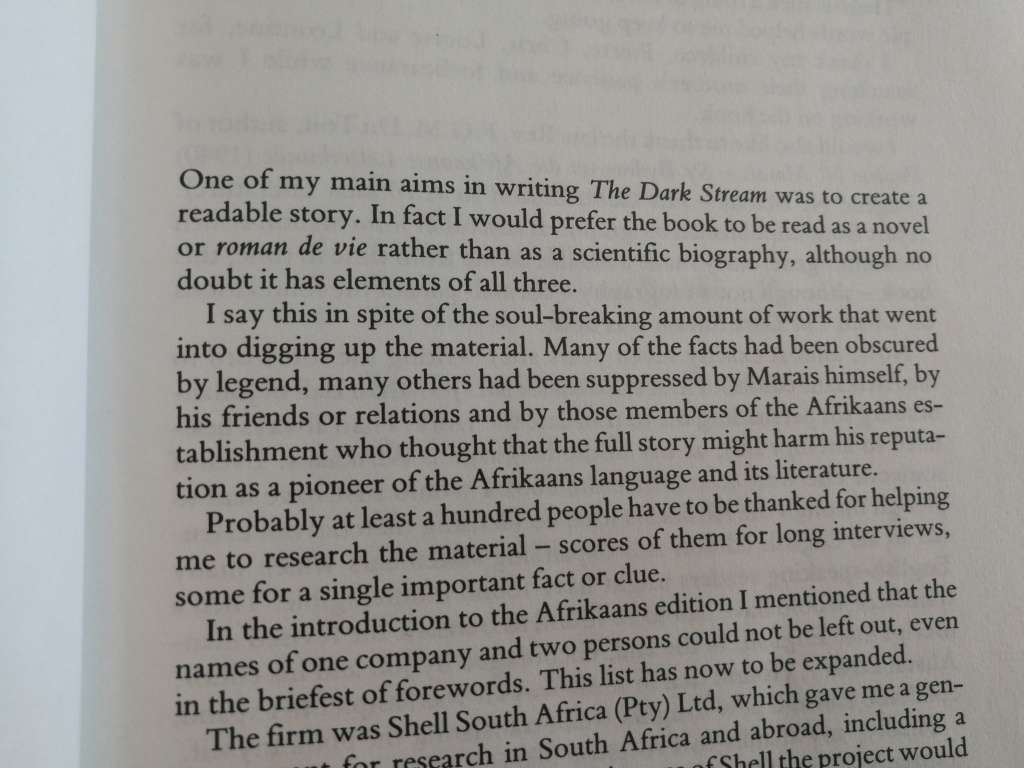 THE DARK STREAM THE STORY OF EUGENE MARAIS LEON ROUSSEAU