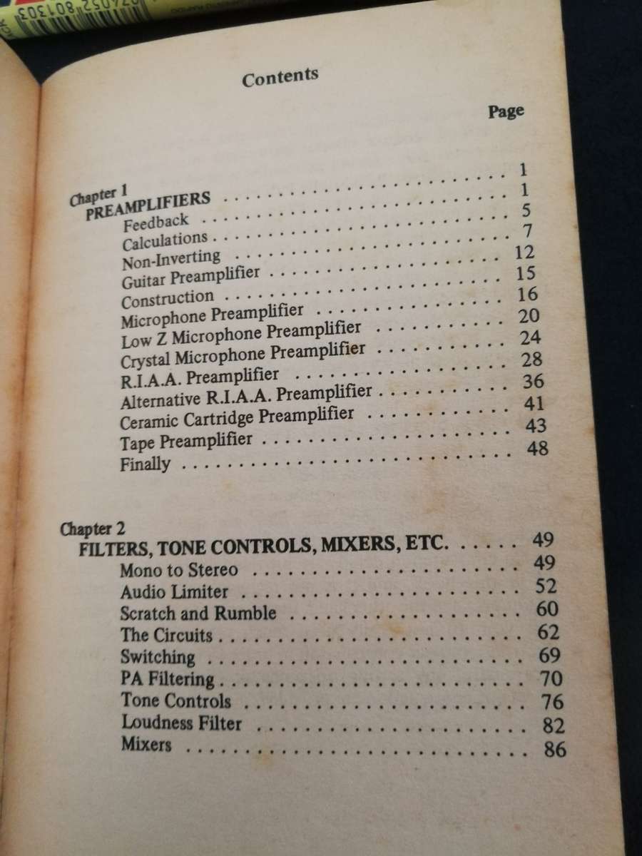 PREAMPLIFIER and FILTER CIRCUITS R A PENFOLD Babani Electronics Books