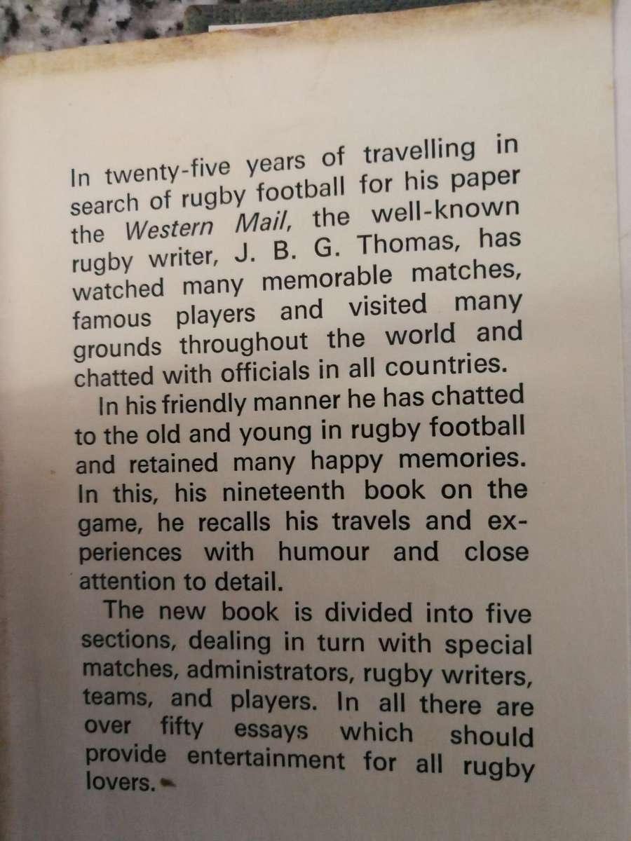 2 Books RUGBY OUT OF THE MAGIC BRUCE HEILBUTH PLUS RUGBY MEN MATCHES & MOMENTS J B G THOMAS