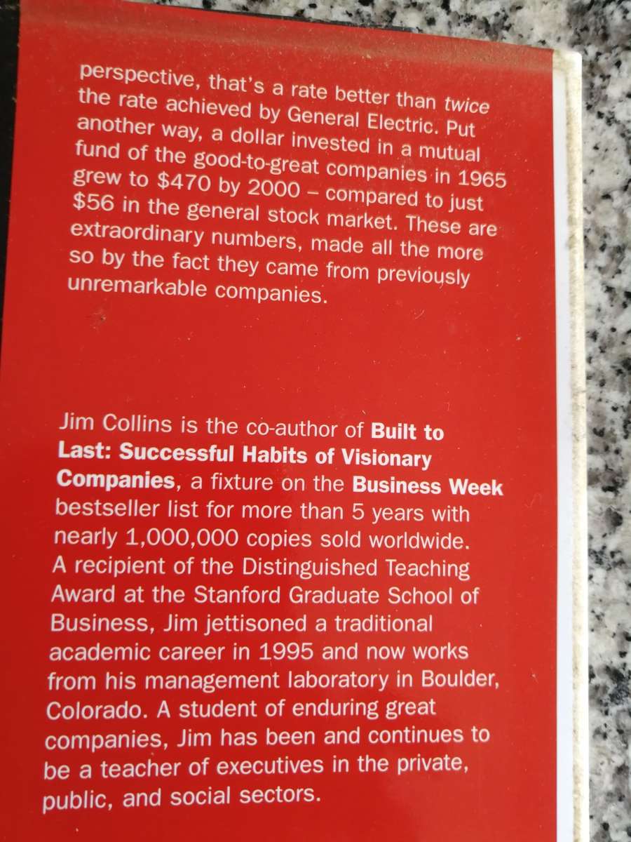 GOOD TO GREAT by JIM COLLINS Why Some Companies make the Leap..and others Don`t  business studies