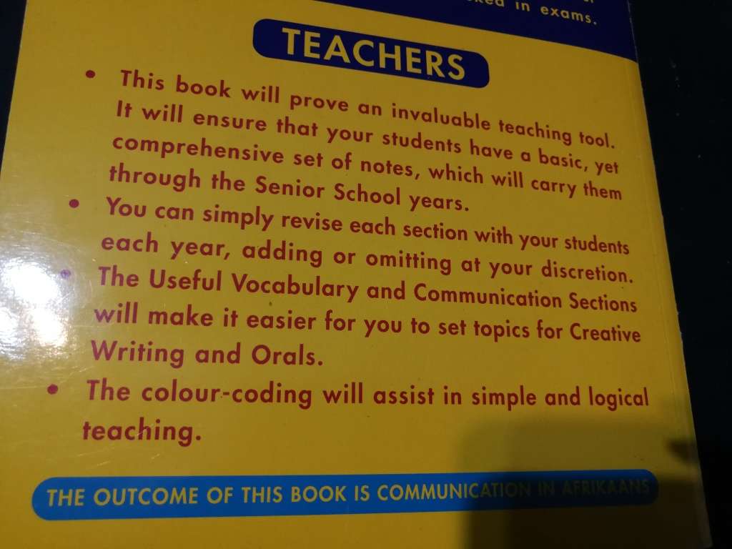 AFRIKAANS HANDBOOK & STUDY GUIDE For English Students SENIOR PRIMARY TO MATRIC BERYL LUTRIN