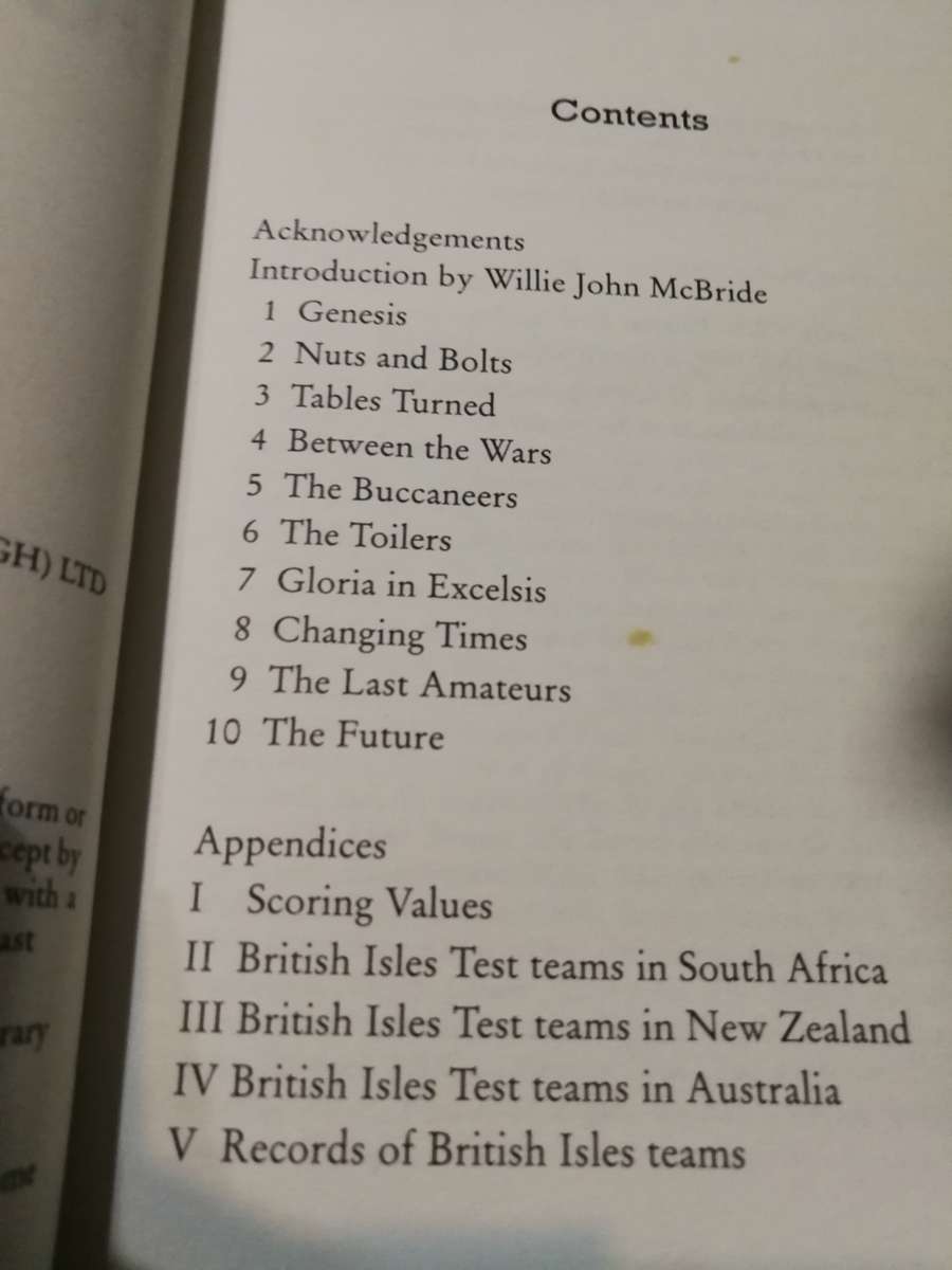 THE HISTORY OF THE BRITISH LIONS CLEM THOMAS  ( rugby )