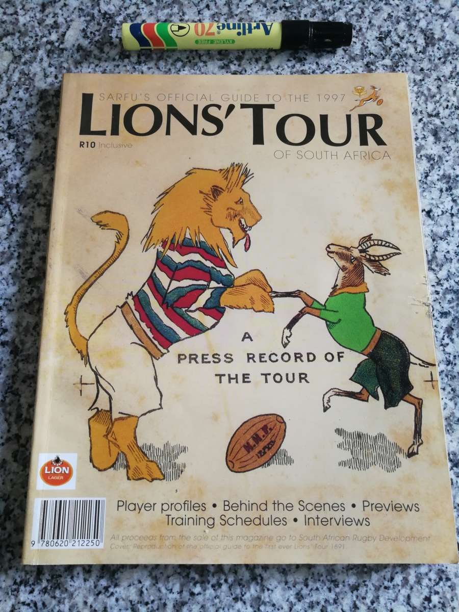 SARFU`s OFFICIAL GUIDE TO THE 1997 LIONS TOUR of SOUTH AFRICA A Press Record of the Tour  ( rugby )
