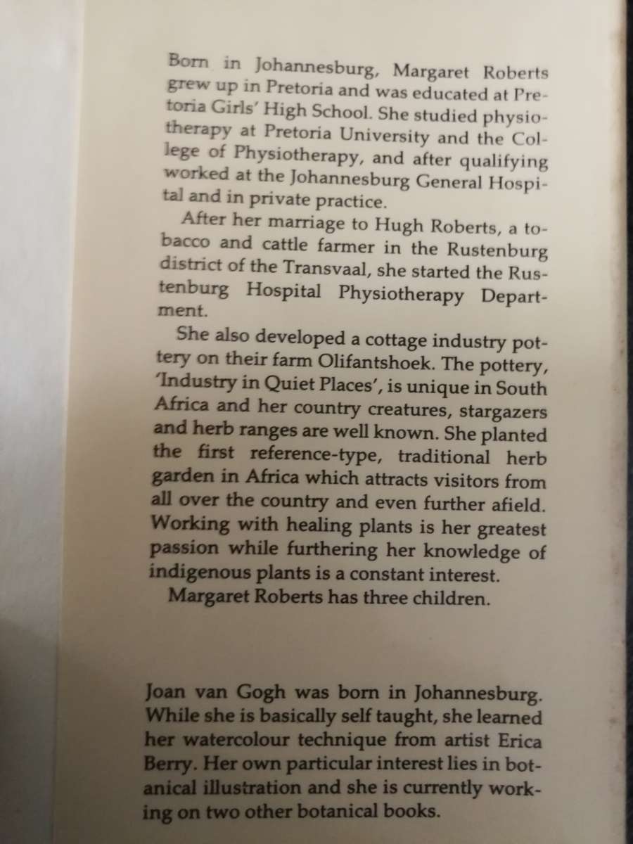 MARGARET ROBERTS BOOK OF HERBS THE MEDICINAL and CULINARY USES OF HERBS in SOUTH AFRICA