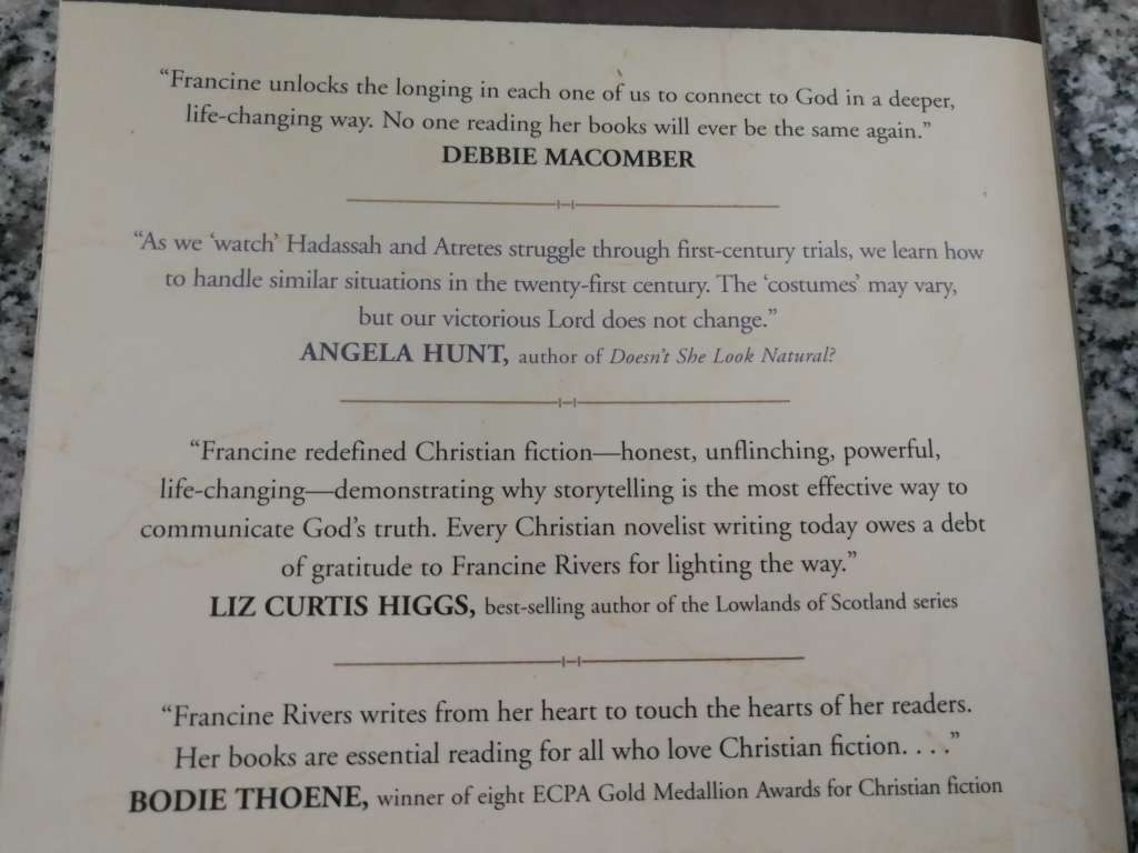 3 FRANCINE RIVERS  Books MARK of the LION SERIES  TRILOGY Books 1 2 and 3 ( complete )