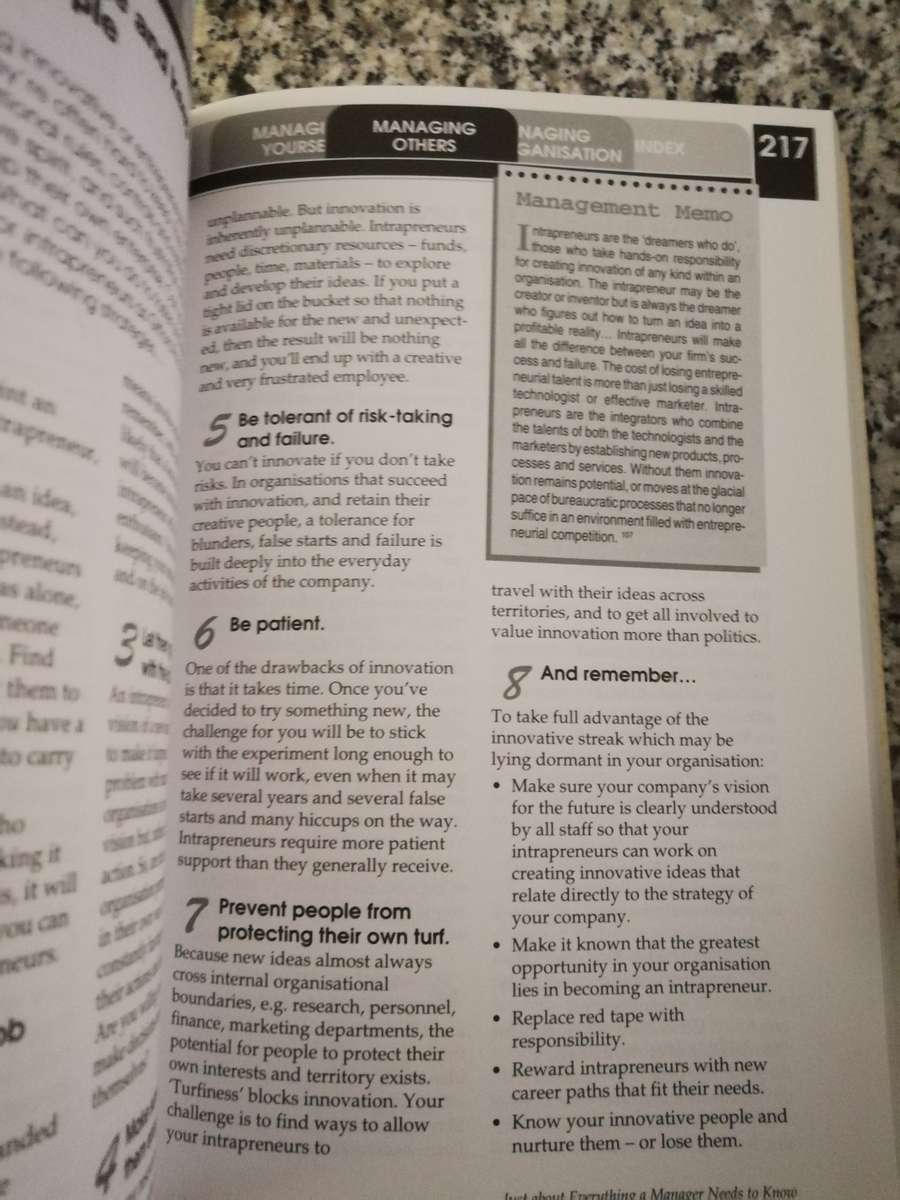 JUST ABOUT EVERYTHING A MANAGER NEEDS TO KNOW IN S AFRICA NEIL FLANAGAN & JARVIS FINGER business