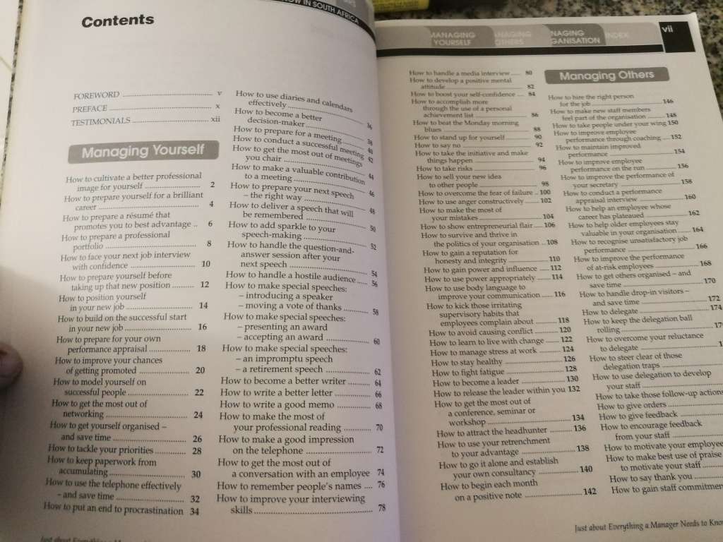 JUST ABOUT EVERYTHING A MANAGER NEEDS TO KNOW IN S AFRICA NEIL FLANAGAN & JARVIS FINGER business