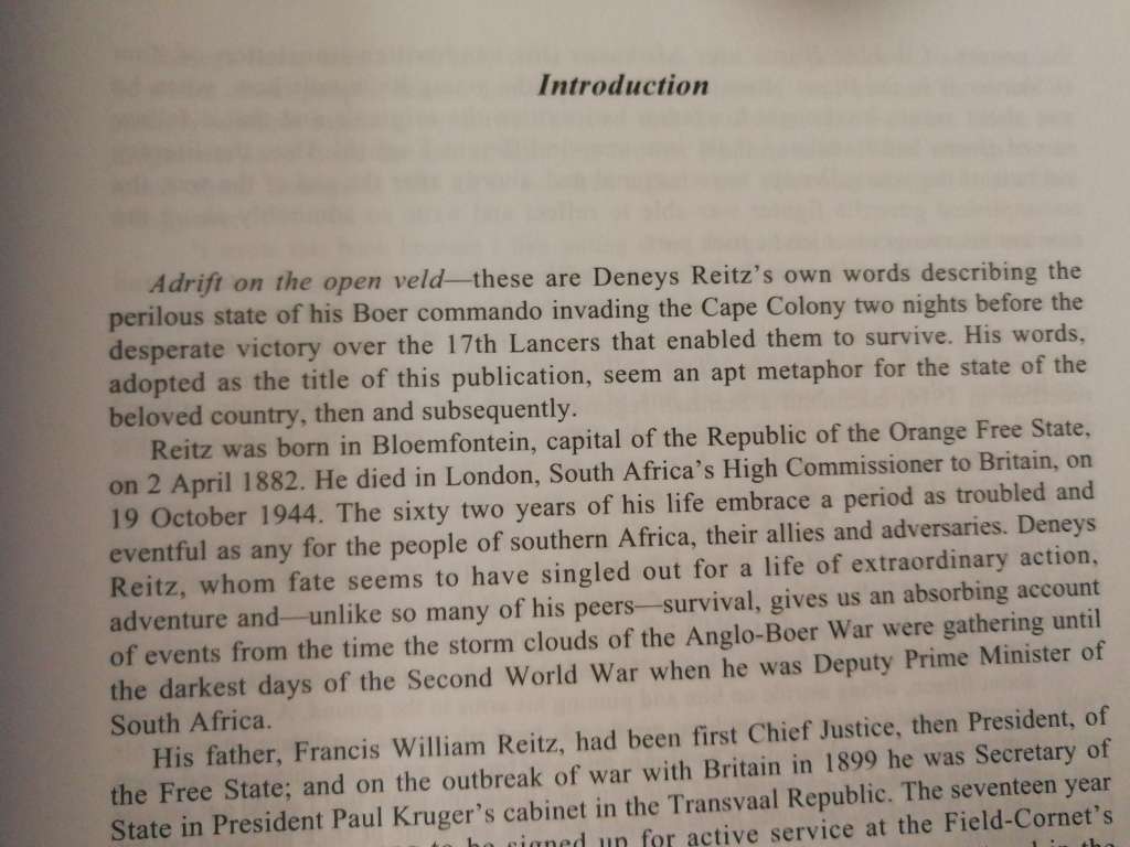 THE DENEYS REITZ TRILOGY  ADRIFT ON THE OPEN VELD Anglo Boer War  Commando Trekking On No Outspan