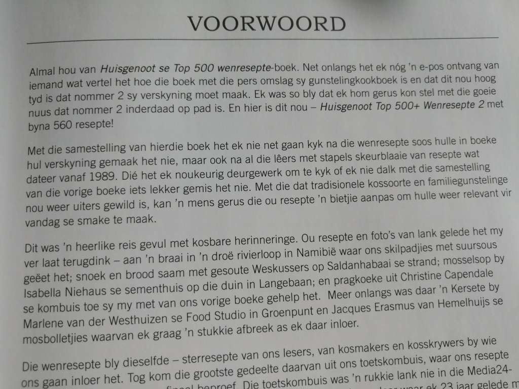 HUISGENOOT TOP 500+ WENRESEPTE  2 Saamgestel deur CARMEN NIEHAUS