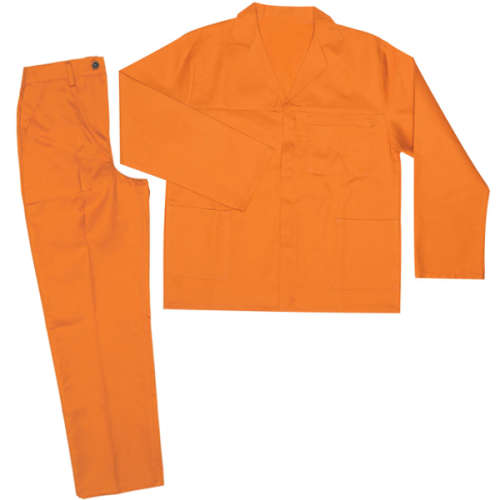 Two Piece Orange Overall (Chest 42; Waist 38)