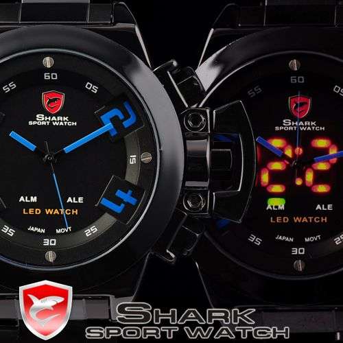 SHARK LED Quartz Digital Mens Luxury Sport Stainless Steel Watch100% original"LOCAL STOCK " FREE DEL