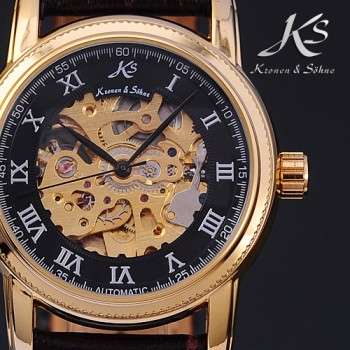Kronen & Sohne Stylish skeleton Watch 100% original