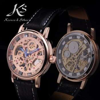 Kronen & Sohne Stylish skeleton Watch 100% original