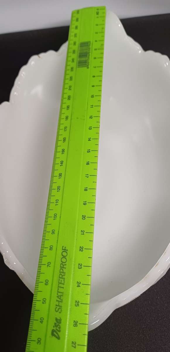 Milk glass bowl on feet