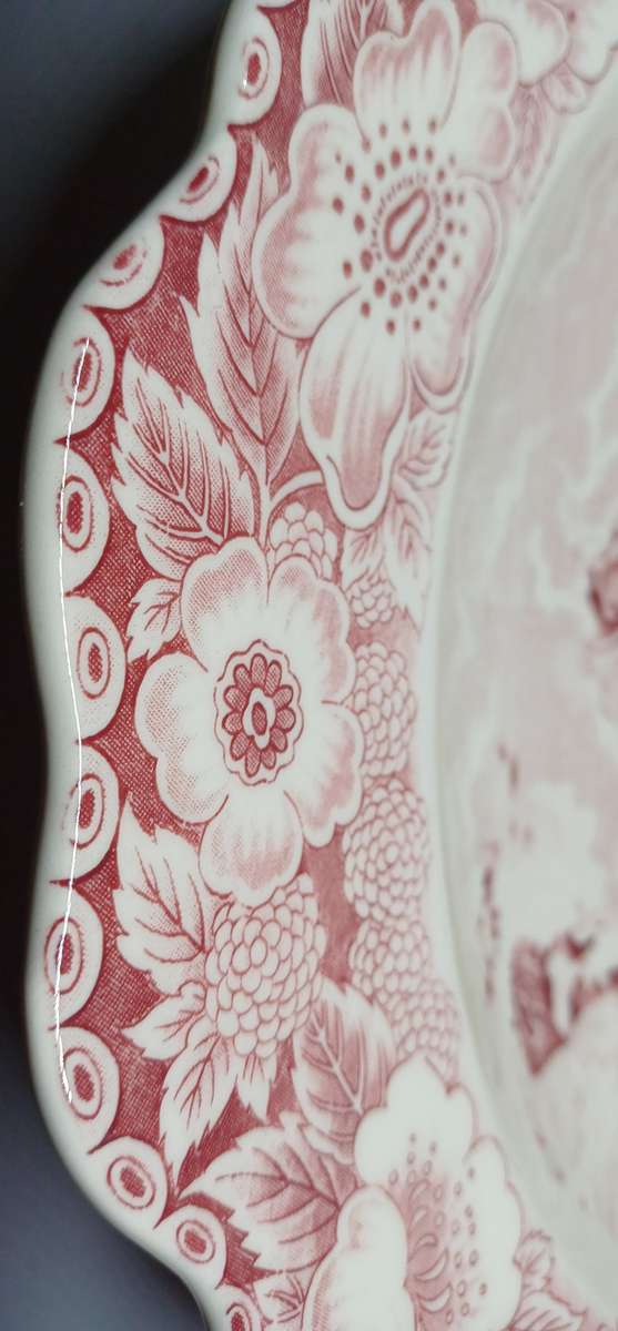 PINK DELFT LARGE PLATTER PLATE